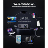 NNEDSZ Mini Video Projector Wifi USB Portable 1000 Lumens HD 1080P Home Theater