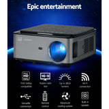 NNEDSZ Devanti Mini Video Projector Wifi USB HDMI Portable 3800 Lumens HD 1080P Home Theater