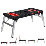NNEDSZ Work Bench Platform Station Workbench Hand Truck Trolley Sawhorse Creeper Black