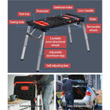 NNEDSZ Work Bench Platform Station Workbench Hand Truck Trolley Sawhorse Creeper Black