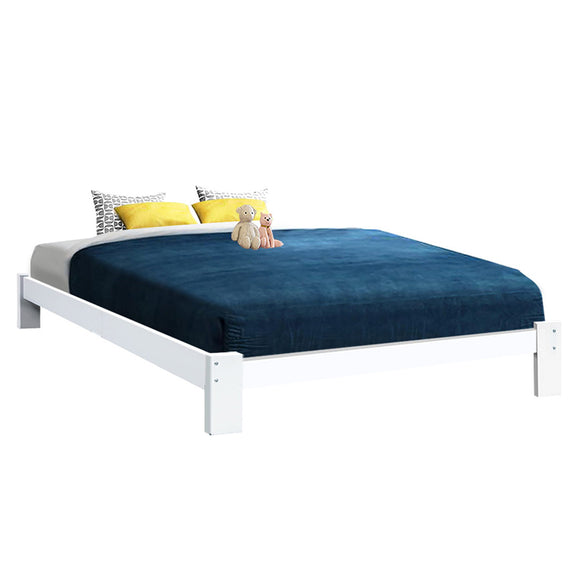 NNEDSZ Queen Wooden Bed Base Frame Size JADE Timber Foundation Mattress Platform