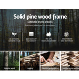 NNEDSZ Wooden Bed Frame Single Size Mattress Base Pine Timber Platform White