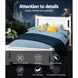 NNEDSZ Size Wooden Bed Frame - White