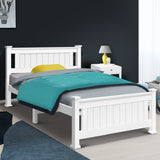 NNEDSZ Size Wooden Bed Frame - White