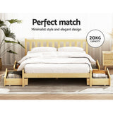 NNEDSZ Set of 2 Bed Frame Storage Drawers Timber Trundle for Wooden Bed Frame Base Oak
