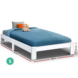 NNEDSZ Bed Frame Single Wooden Bed Base Frame Size JADE Timber Mattress Platform