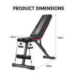 NNEDPE Powertrain Adjustable Incline Decline Exercise Bench Resistance Bands