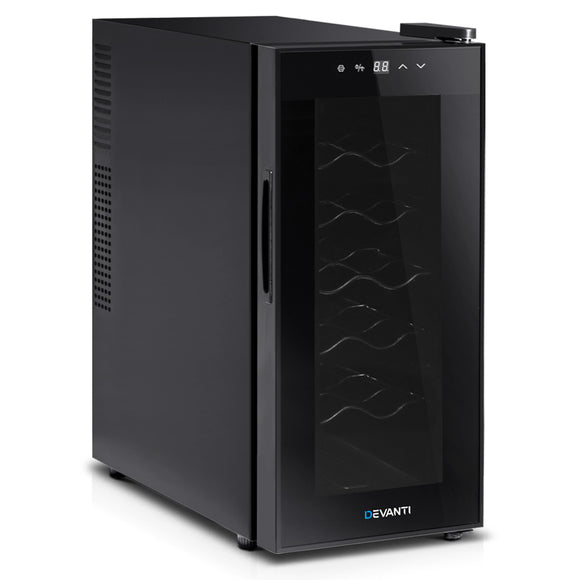 NNEDSZ Wine Cooler 12 Bottle Thermoelectric Fridge Storage Chiller