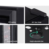 NNEDSZ  Wine Cooler 18 Bottles Glass Door Beverage Cooler Thermoelectric Fridge Black