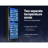 NNEDSZ 155 Bottles Wine Cooler Compressor Fridge Chiller Commercial