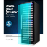 NNEDSZ 155 Bottles Wine Cooler Compressor Fridge Chiller Commercial