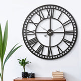 NNEDSZ Wall Clock Large Modern Vintage Retro Metal Clocks 60CM Home Office Decor