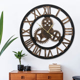 NNEDSZ Wall Clock Large Modern Vintage Retro Metal Clocks 80CM Home Office Decor