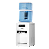 NNEDSZ 22L Bench Top Water Cooler Dispenser Purifier Hot Cold Three Tap with 2 Replacement Filters