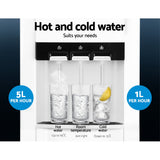 NNEDSZ 22L Bench Top Water Cooler Dispenser Purifier Hot Cold Three Tap with 2 Replacement Filters