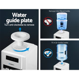 NNEDSZ 22L Bench Top Water Cooler Dispenser Purifier Hot Cold Three Tap with 2 Replacement Filters