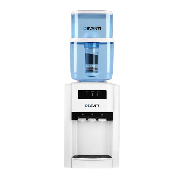 NNEDSZ 22L Bench Top Water Cooler Dispenser Filter Purifier Hot Cold Room Temperature Three Taps