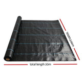 NNEDSZ  3.66m x 20m Weedmat Weed Control Mat Woven Fabric Gardening Plant PE