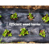 NNEDSZ  3.66m x 20m Weedmat Weed Control Mat Woven Fabric Gardening Plant PE