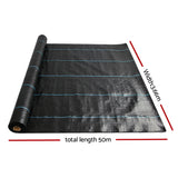 NNEDSZ 3.66m x 50m Weedmat Weed Control Mat Woven Fabric Gardening Plant PE