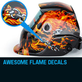 NNEMB Burning Skull Solar Auto Darkening Welding Helmet Mask MIG/ARC/TIG Welder Machine