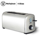 NNEDPE Westinghouse 4 Slice Toaster - Stainless Steel