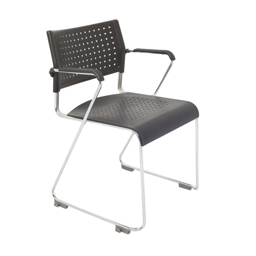 NNE Polypropylene Sled Base Visitor/ Conference Chair With Linking Feature & Arm Rests