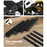 NNEDSZ 20 Bottle Timber Wine Rack Wooden Storage Wall Racks Holders Cellar Black