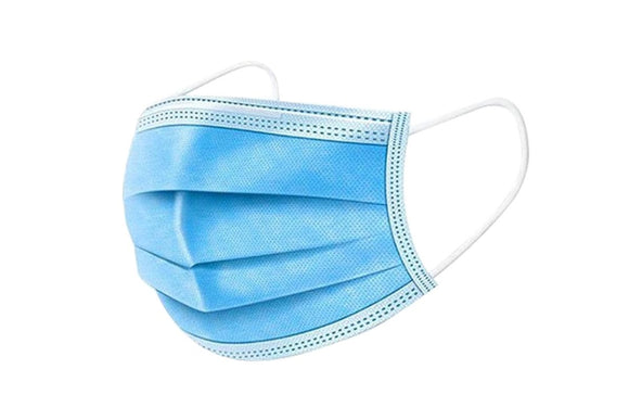 NNEKG Werko 3 Ply Protective Disposable Face Mask (50 Pack Blue)