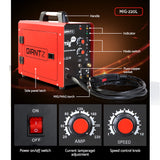 NNEDSZ 220 Amp Inverter Welder MMA MIG DC Gas Gasless Welding Machine Portable