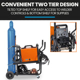 NNEMB Heavy-Duty 160kg Capacity Welding Trolley Cart-with Consumables Case