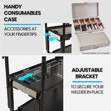NNEMB Heavy-Duty 160kg Capacity Welding Trolley Cart-with Consumables Case