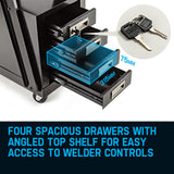 NNEMB Welding Trolley Cart Drawer Welder Cabinet MIG TIG ARC Plasma Cutter Bench