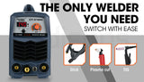 NNEMB 140 Amp 3in1 Multi-process Plasma Cutter GTAW Stick Gas Tungsten Arc Portable Inverter TIG Welder