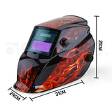 NNEMB Black Flames Solar Auto Darkening Welding Helmet Mask MIG/ARC/TIG Welder Machine