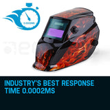 NNEMB Black Flames Solar Auto Darkening Welding Helmet Mask MIG/ARC/TIG Welder Machine