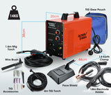 NNEMB 250 Amp 4-in-1 Inverter Welder MIG TIG Stick GMAW ARC Gas Gasless-with Accessories