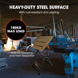 NNEMB Welding Table 150kg Capacity Height and Angle Adjustable