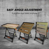 NNEMB Welding Table 150kg Capacity Height and Angle Adjustable