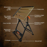 NNEMB Welding Table 150kg Capacity Height and Angle Adjustable