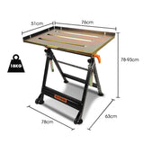 NNEMB Welding Table 150kg Capacity Height and Angle Adjustable