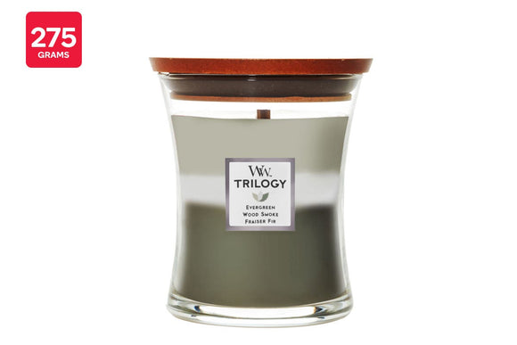 NNEKG WoodWick Medium Trilogy Mountain Trail Candle