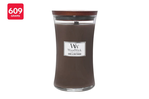 NNEKG WoodWick Large Sand & Driftwood Candle