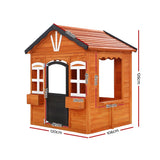 NNEDSZ Kids Cubby House Wooden Outdoor Playhouse Timber Childrens Pretend Play