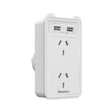 NNEDPE 2 Outlet Surge Protected Powerboard With Dual Usb Charging Ports