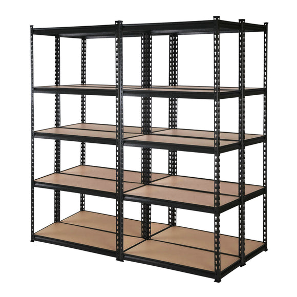 NNEDSZ  4X1.8M Garage Shelving Warehouse Rack Storage Shelves Pallet Racking Black