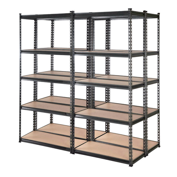 NNEDSZ  4X1.8M Garage Shelving Warehouse Rack Storage Shelves Pallet Racking Charcoal