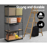 NNEDSZ  4X1.8M Garage Shelving Warehouse Rack Storage Shelves Pallet Racking Charcoal