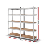 NNEDSZ 2x0.9M Shelving Racking Storage Garage Steel Metal Shelves Rack