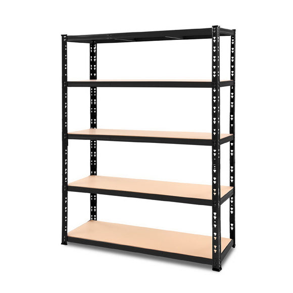 NNEDSZ 1.8M Warehouse Racking Shelving Storage Shelf Garage Shelves Rack Steel Black